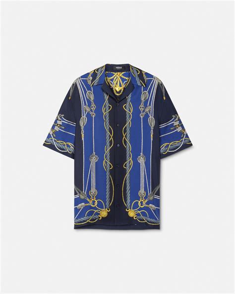 fly art versace shirt|Versace nautical shirt.